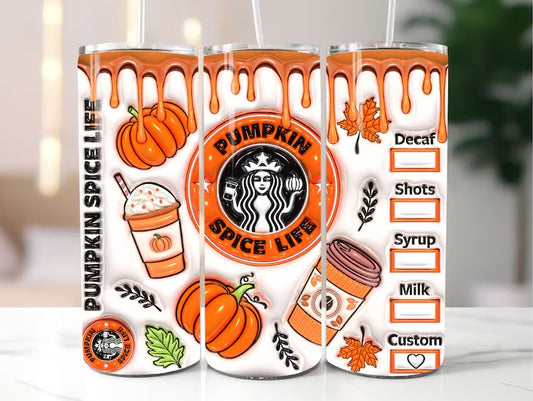 “PUMPKIN SPICE LIFE” 20oz TRANSFER