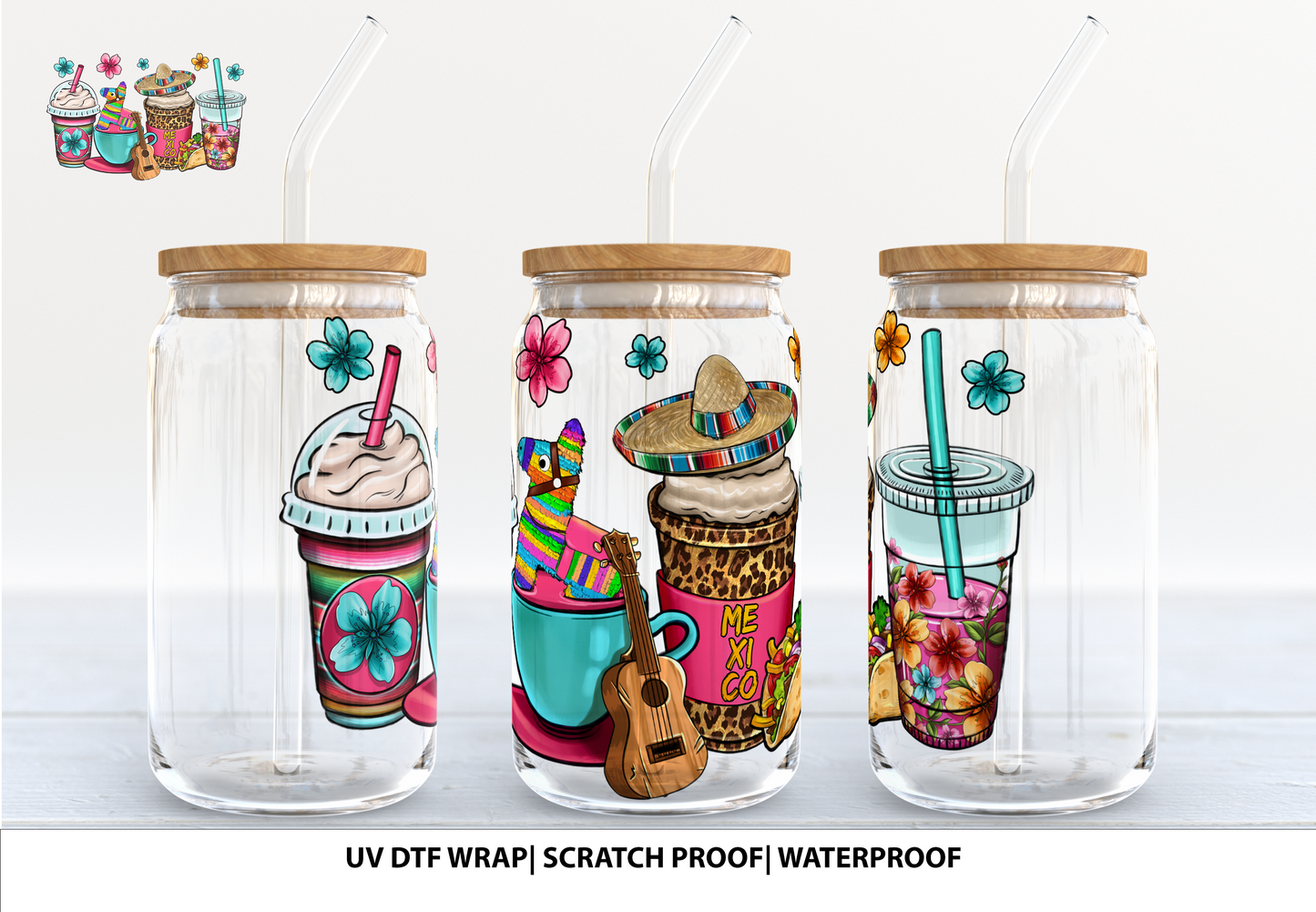 "MEXICAN COFFEE" 16OZ UV WRAP