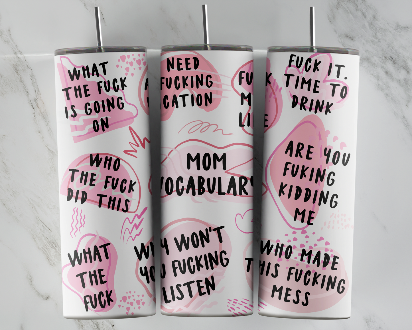 "MOM VOCABULARY" 20oz TRANSFER