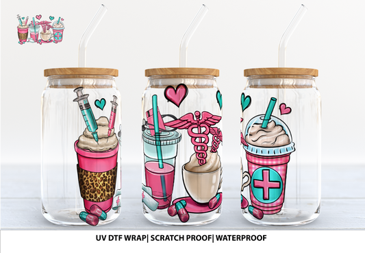 “NURSE COFFEE” 16OZ UV WRAP