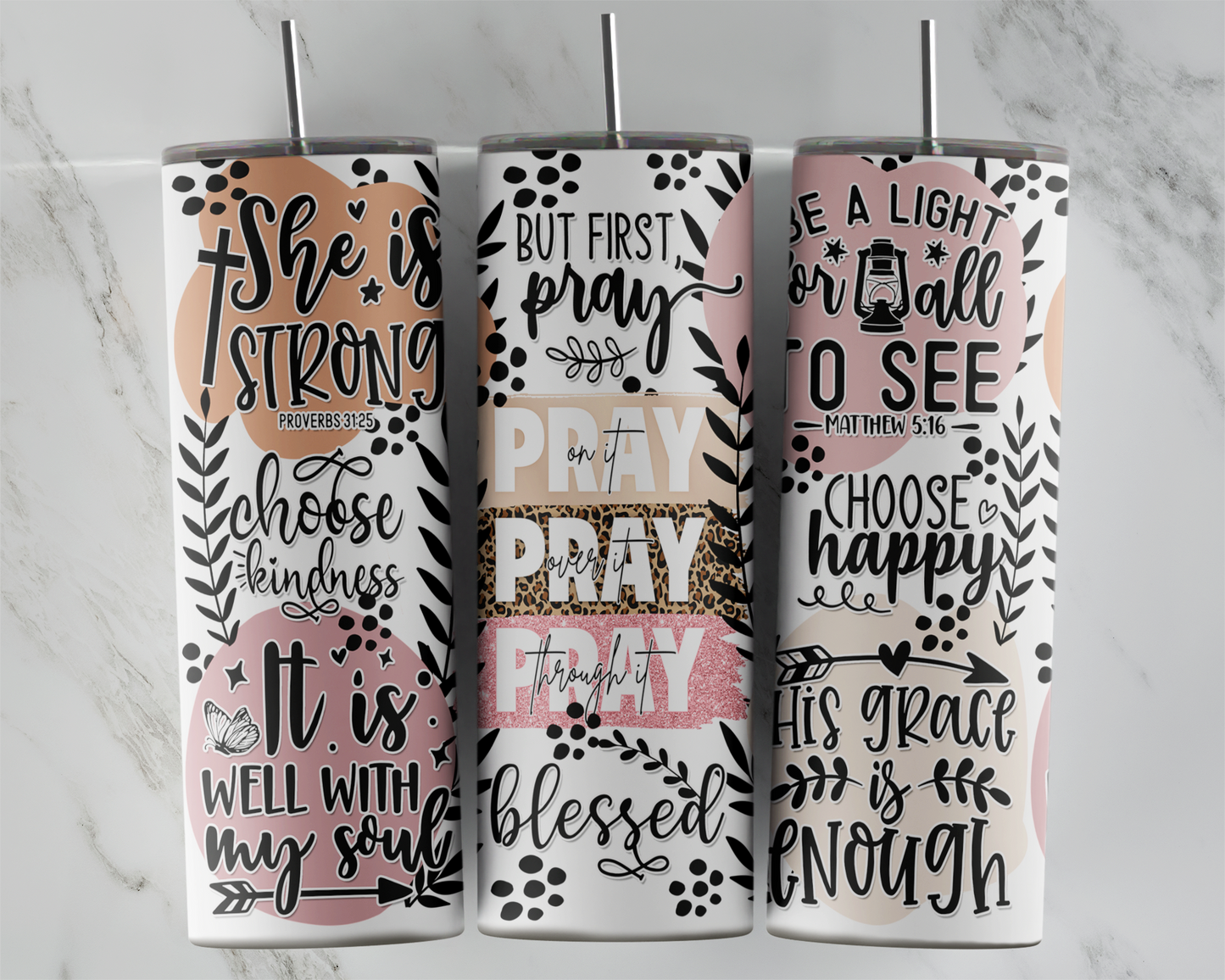 "PRAY" 20oz TRANSFER