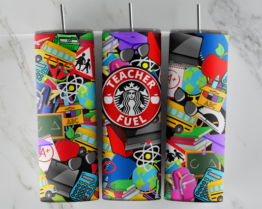 "TEACHER FUEL" 20oz TRANSFER